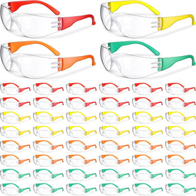Weewooday kids safety glasses with orange lenses protect eyes during active play