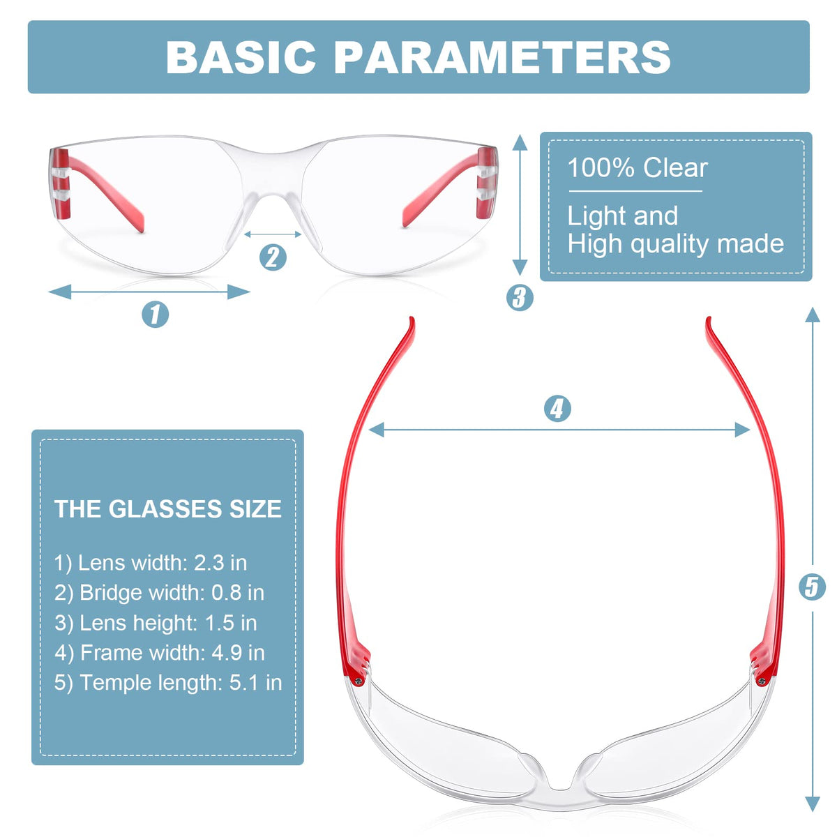 Weewooday kids safety glasses with yellow lenses offer durable eye protection