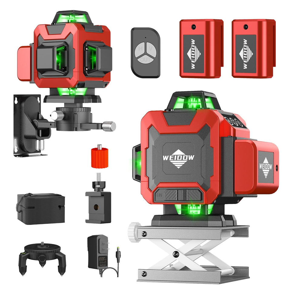 WEIDDW Laser Level 4D front view enables precise tile layouts