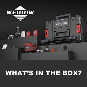 WEIDDW laser level magnetic mount setup on a wall for stable positioning
