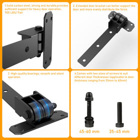Weigreat built-in ball bearings deliver smooth, quiet gate operation.