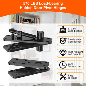 Weigreat hinge supports up to 570 lbs for heavy hidden doors