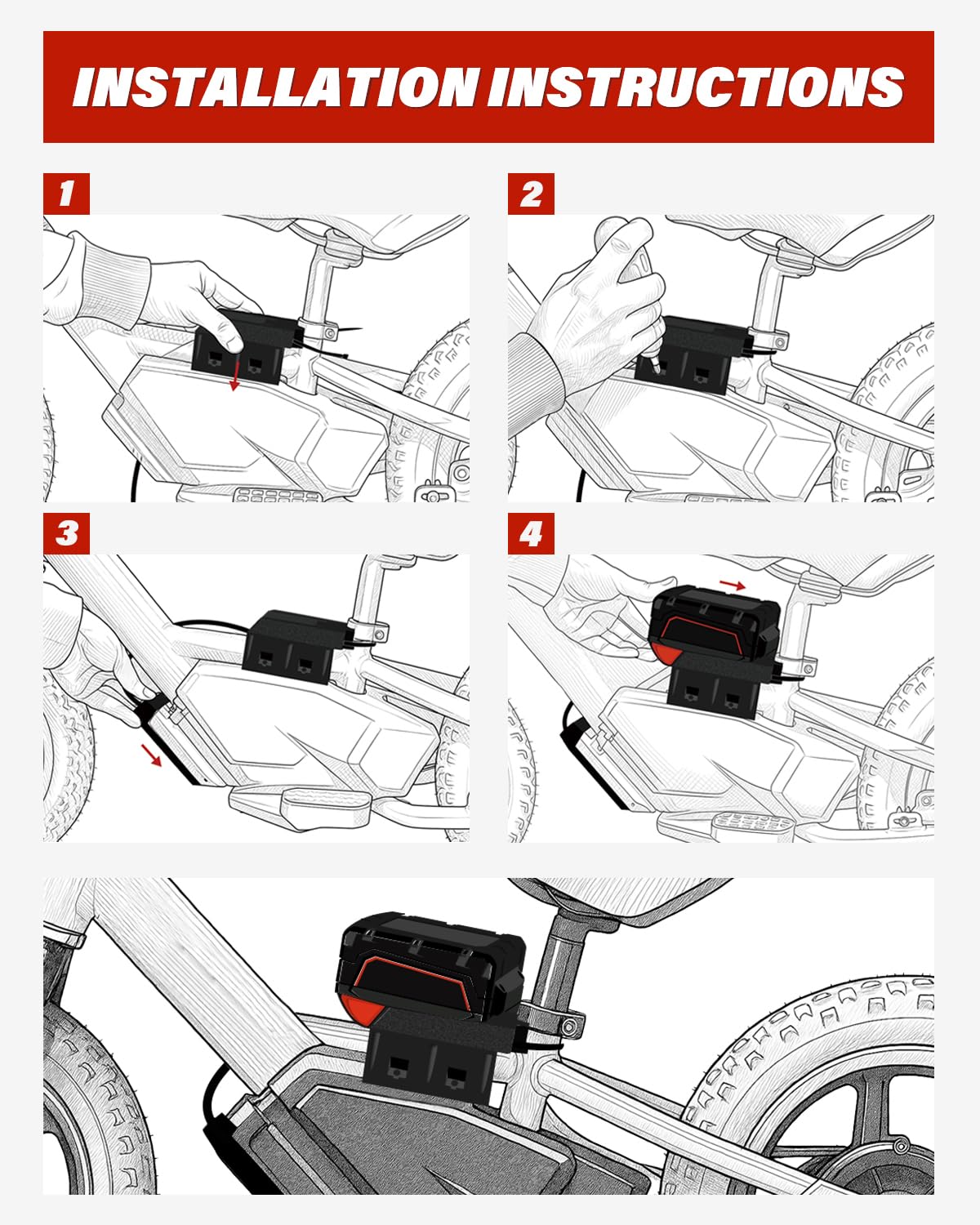 WEIGUZC Milwaukee M18 power option for extended Stacyc rides.