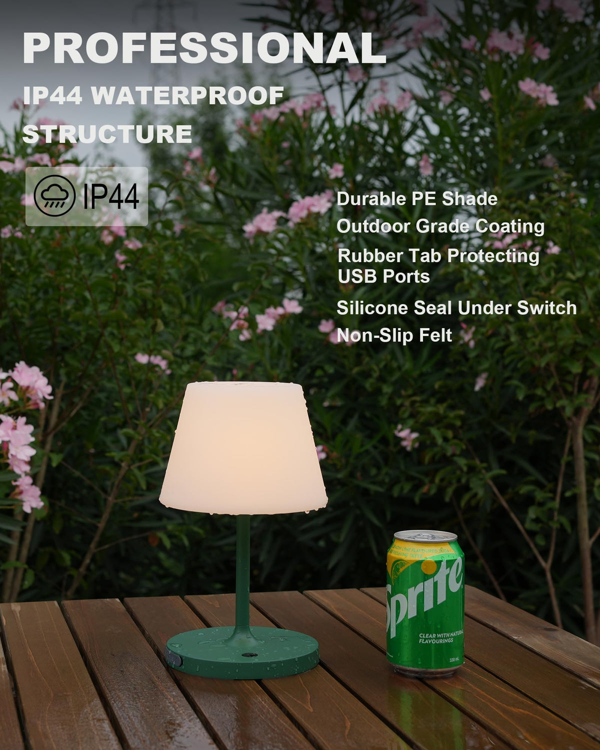 WEILAILUX green lamp on patio at dusk providing cozy lighting