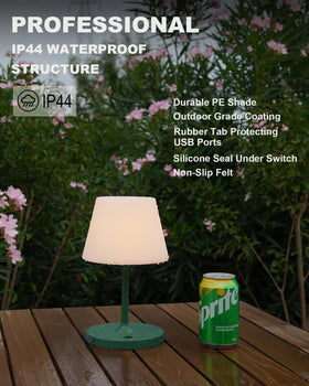 WEILAILUX green lamp on patio at dusk providing cozy lighting