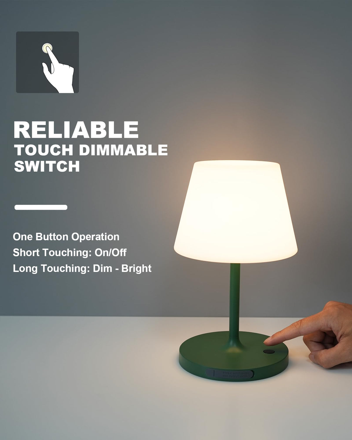 WEILAILUX touch dimmer base for easy brightness adjustment