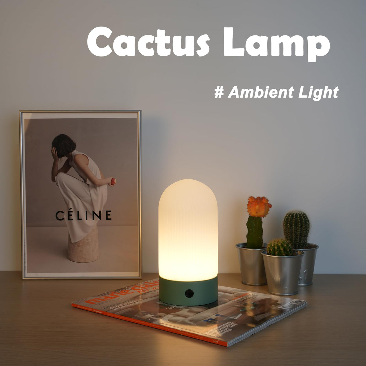 WEILAILUX touch-dimmable lamp offers easy brightness control with a gentle tap.