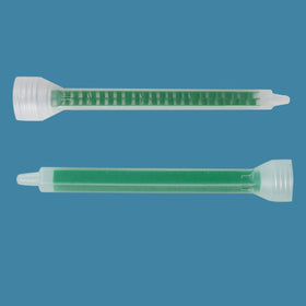 Weilan two-part adhesive cartridge nozzle featuring I-beam blade mixing tube.