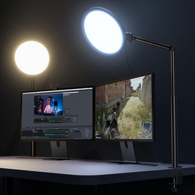 Weilisi desk ring light with stand for clear video calls and streaming