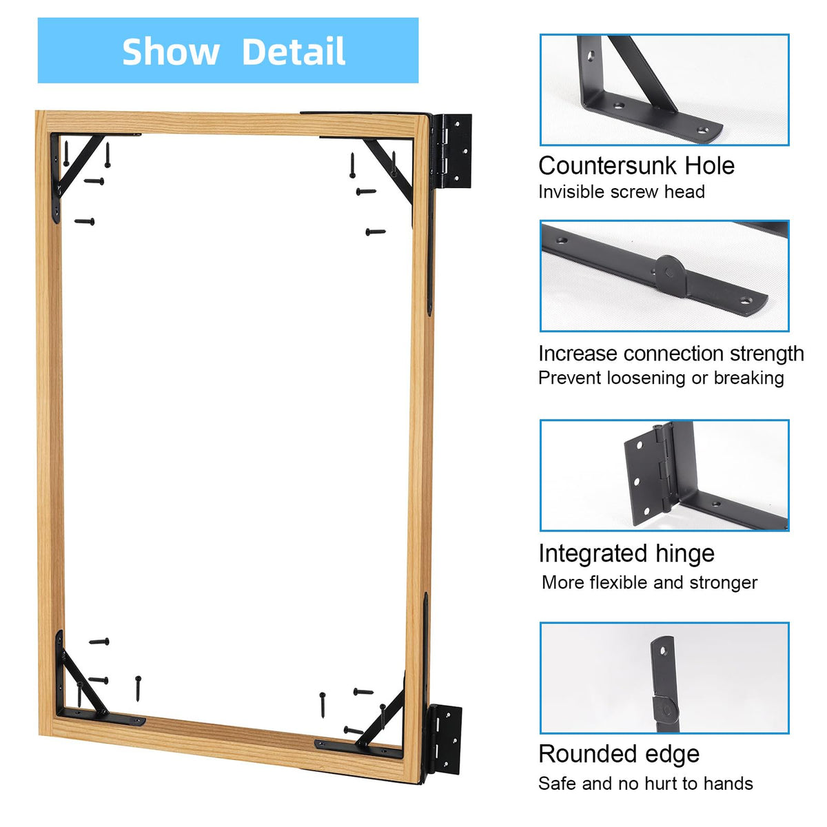 WEKIS anti sag gate kit metal bar provides gate rigidity