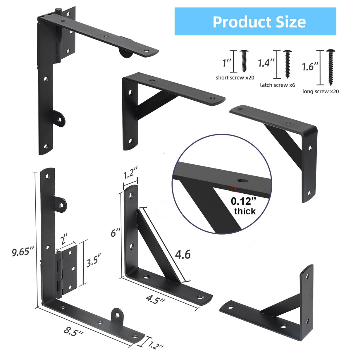 WEKIS anti sag gate kit corner brackets reinforce corners to prevent sagging
