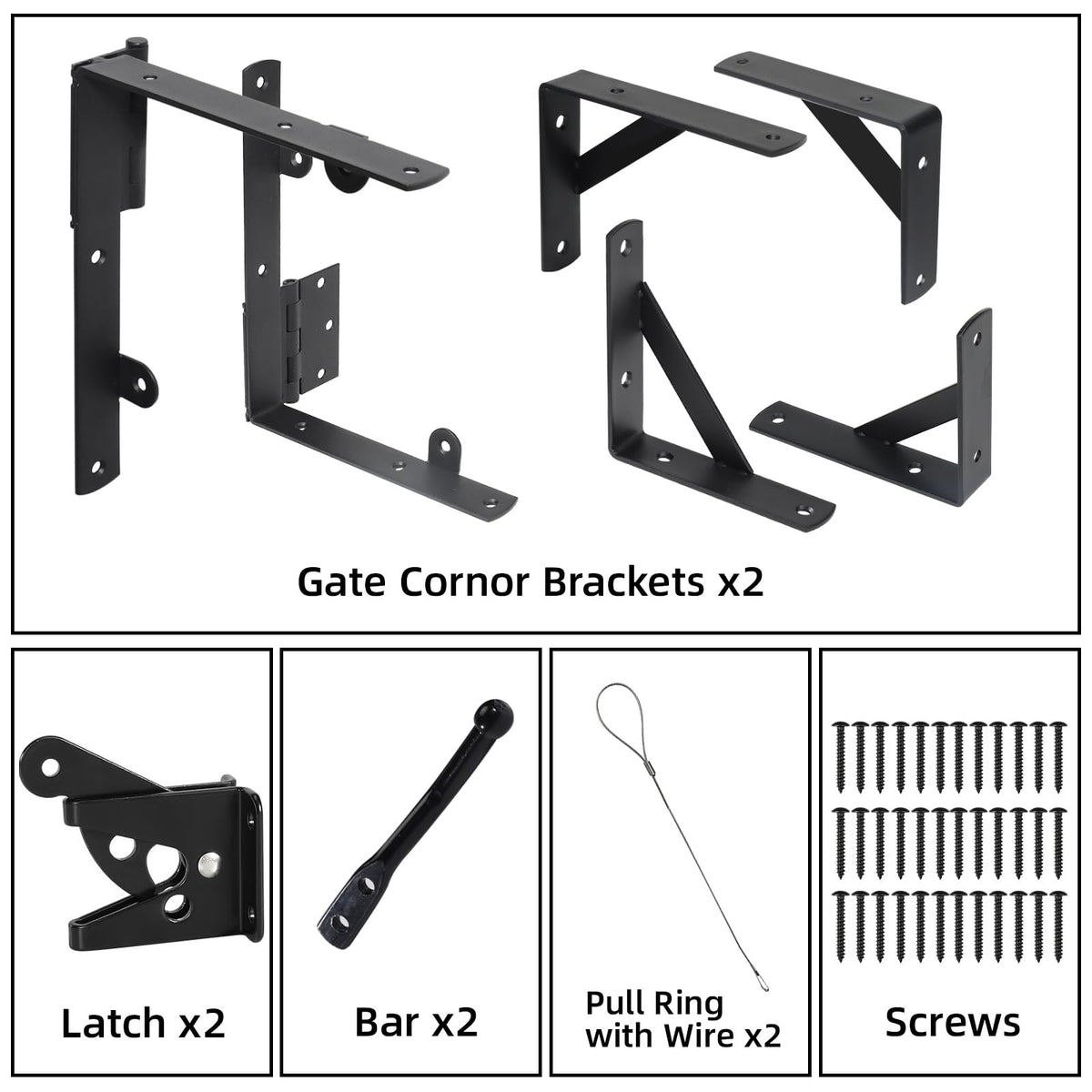 WEKIS anti sag gate kit self-locking latch ready for secure entry