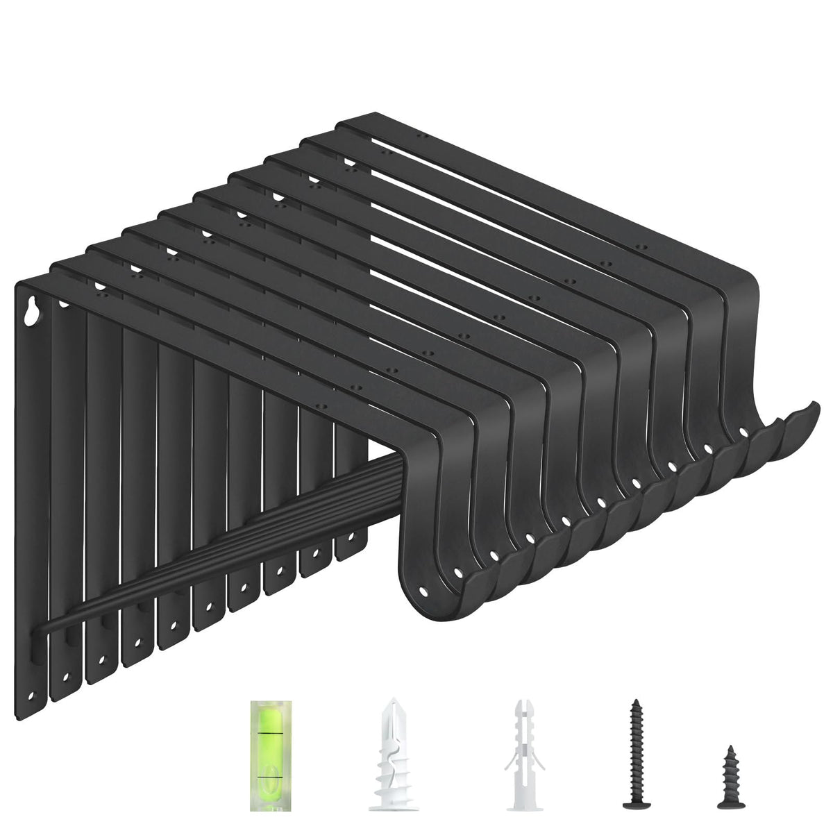 WEKIS closet rod bracket heavy-duty 10-pack provides strong support for garments.