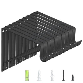 WEKIS closet rod bracket heavy-duty 10-pack provides strong support for garments.