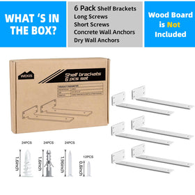 WEKIS complete install kit with screws and anchors for multiple walls.