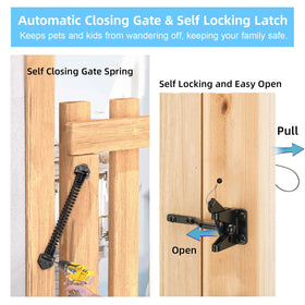 WEKIS corner brackets reinforce joints for sturdy gate framing.