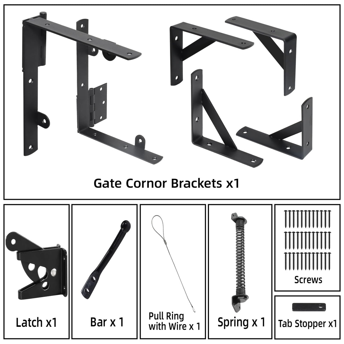 WEKIS gate latch provides secure closure and easy release.