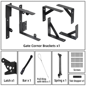 WEKIS gate latch provides secure closure and easy release.