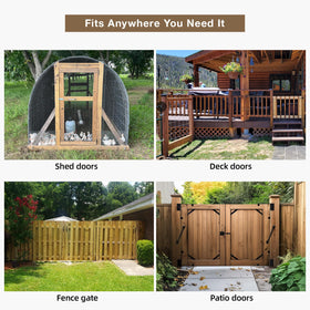 WEKIS screws included for quick, sturdy installation on wooden gates.