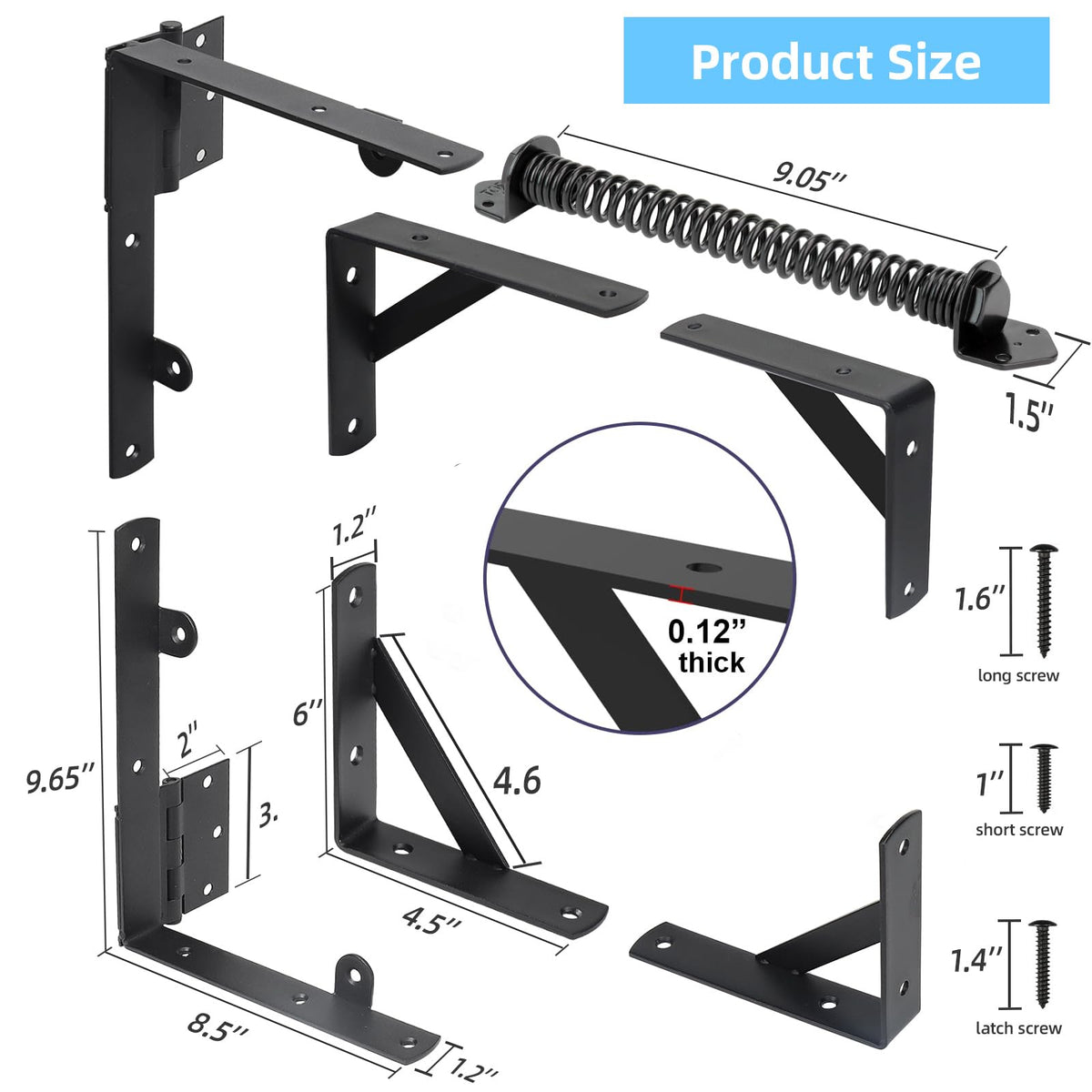 WEKIS self closing spring ensures hands free gate closure.