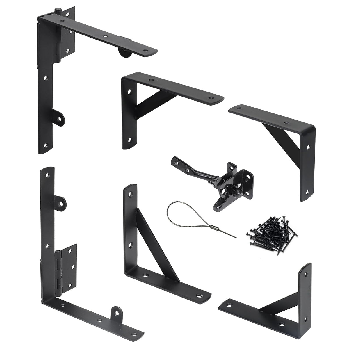 WEKIS corner brace brackets provide heavy-duty support for wooden gates.