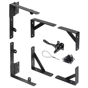 WEKIS corner brace brackets provide heavy-duty support for wooden gates.