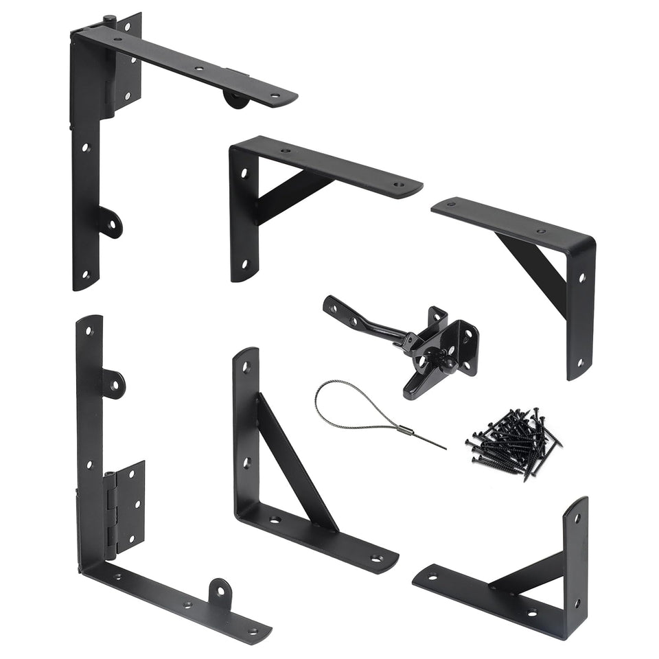 WEKIS corner brace brackets provide heavy-duty support for wooden gates.