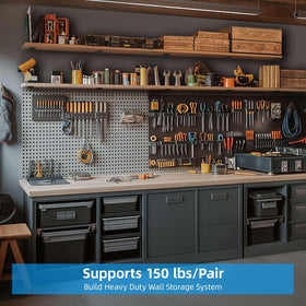 WEKIS hardware kit includes screws and anchors for multiple wall types.