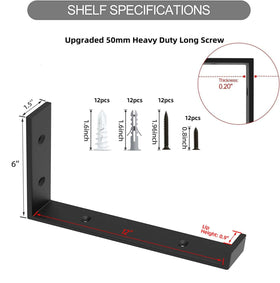 WEKIS industrial black shelf brackets pack for cohesive wall storage