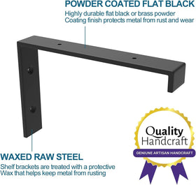 WEKIS matte black brackets wall-mounted with level tool