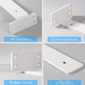 WEKIS one-fifth-inch thick iron brackets resist bending and last longer.