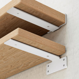 WEKIS 8-inch heavy-duty shelf bracket provides sturdy wall shelf support.