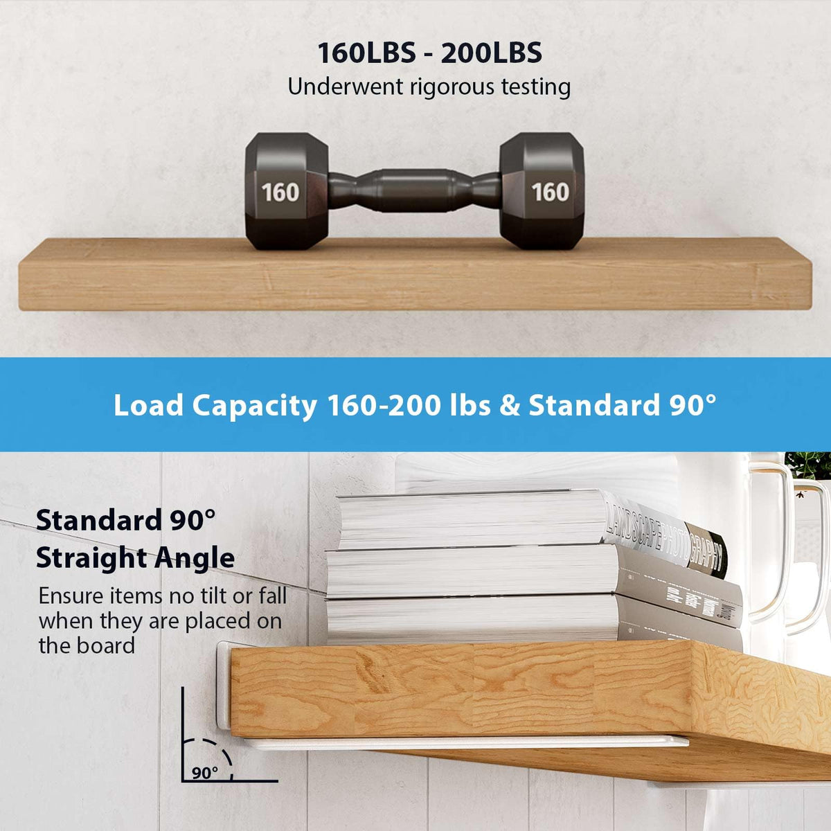 WEKIS wall-installation bracket on wood or concrete surfaces provides strong grip.