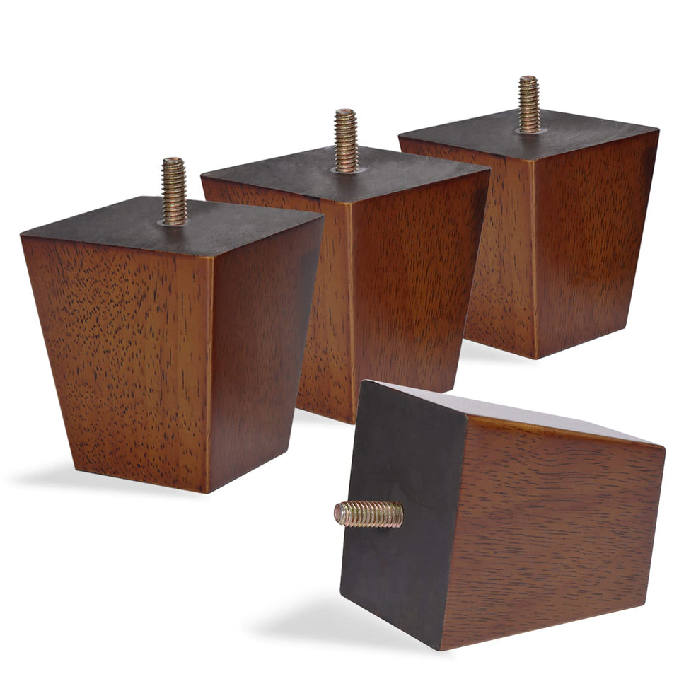 WEKIS solid wooden legs for sofa, 3-inch height; sturdy support.
