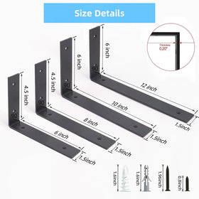 WEKIS brackets mounted on walls suitable for wood, drywall, and concrete.