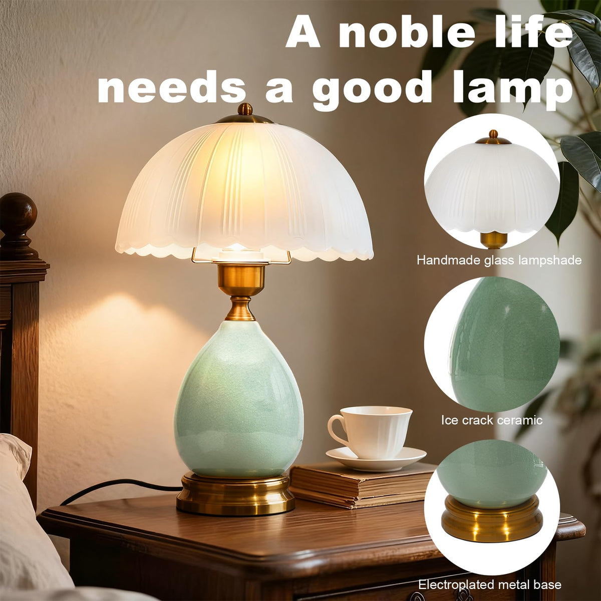 WELAISA E27 LED bulb included for bright, flicker-free light