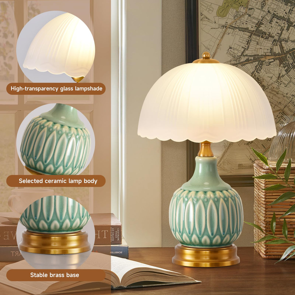 WELAISA vintage crackle glaze on ceramic base for retro elegance