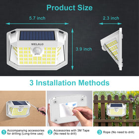 WELALO motion-activated light enhances nighttime security and ambiance on walls