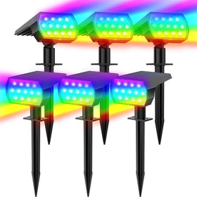 WELALO solar color-changing spot light multicolor beam for vibrant garden lighting