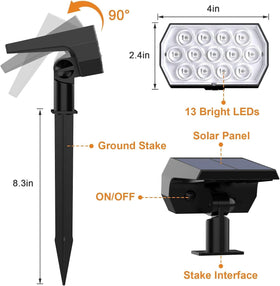 WELALO solar color-changing spotlight compact design ideal for quick seasonal decorating.