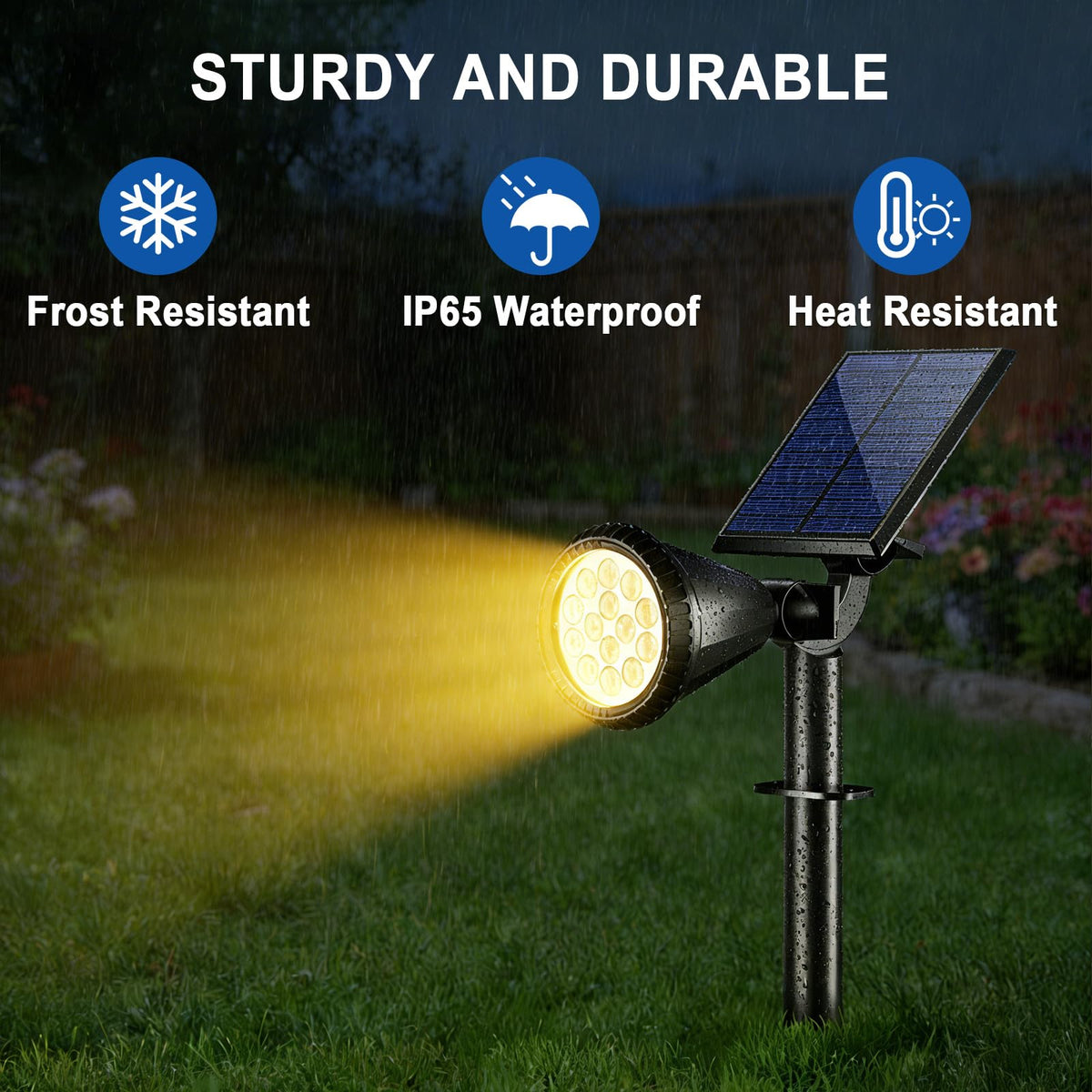 WELALO four lighting modes provide ambiance and safety for outdoor spaces.