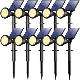 WELALO solar spot light panel tilt enhances sun capture for precise lighting.