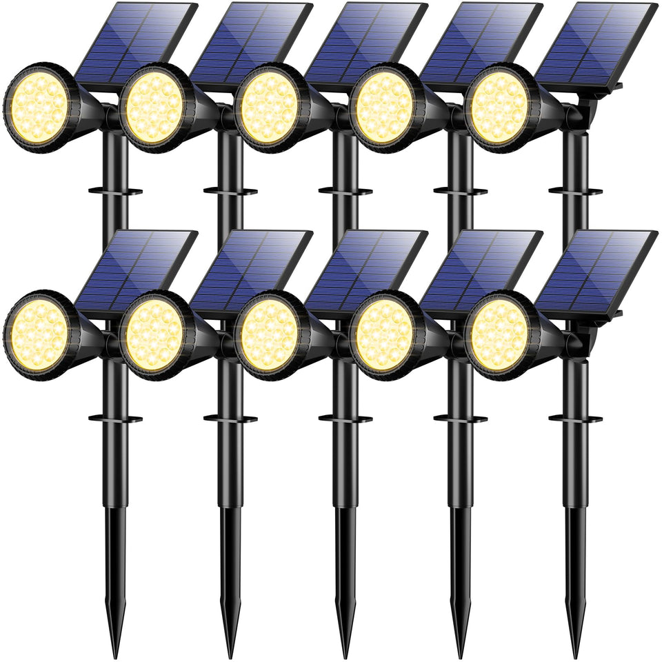 WELALO solar spot light panel tilt enhances sun capture for precise lighting.