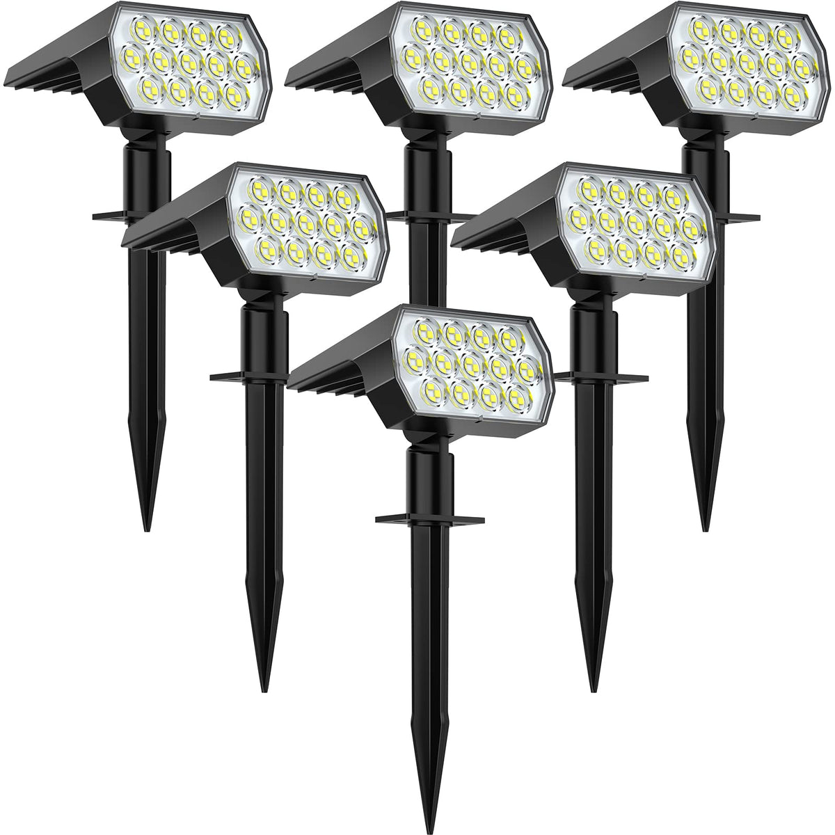 WELALO solar spot light brightens a dark walkway for safer night visibility.