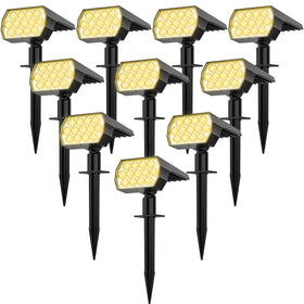 WELALO solar spotlight — warm white 65 LEDs for bright lawn and entryways