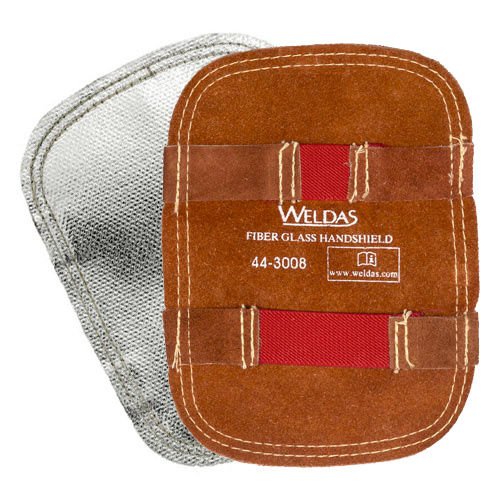 Weldas aluminized back hand pad heat deflector shields the hand from radiant heat