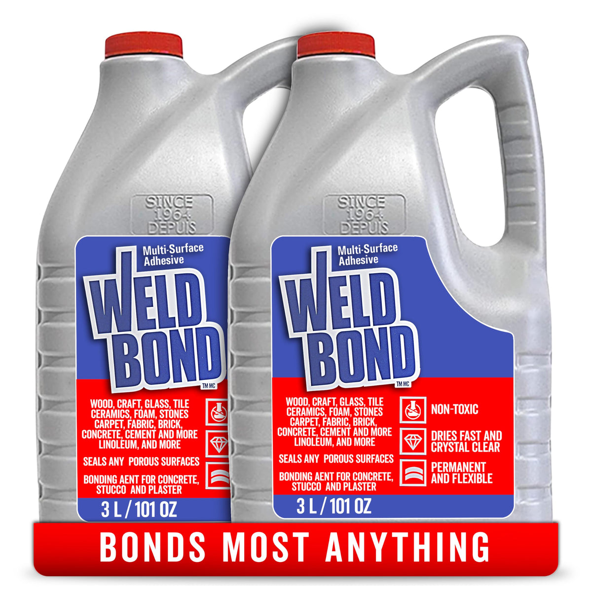 Weldbond non-toxic odorless formula aids family-friendly DIY and crafts.