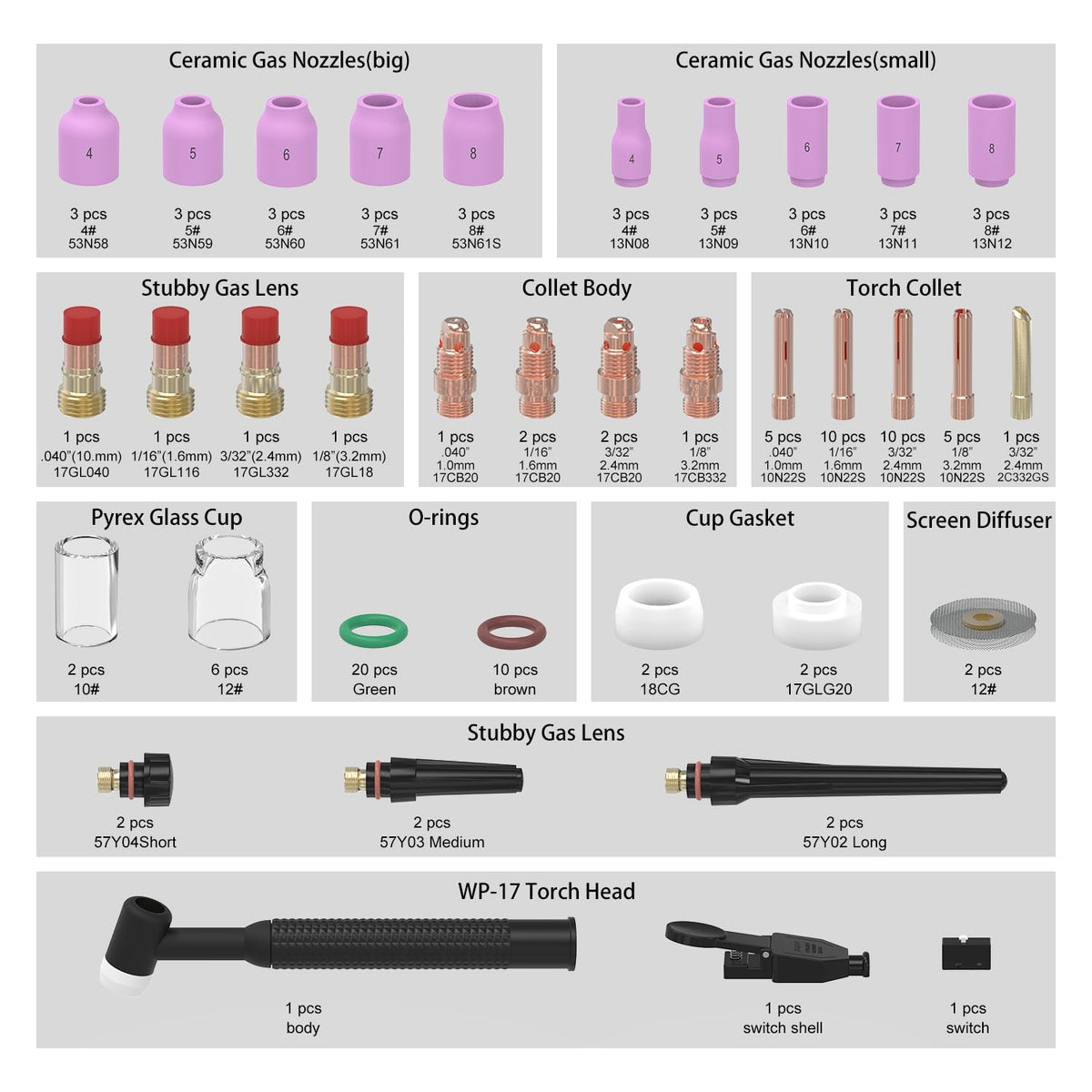 WelderElite alumina-nozzle-set provides heat resistance for cleaner arcs