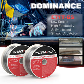 WelderElite arc stability with minimal spatter for cleaner welds.