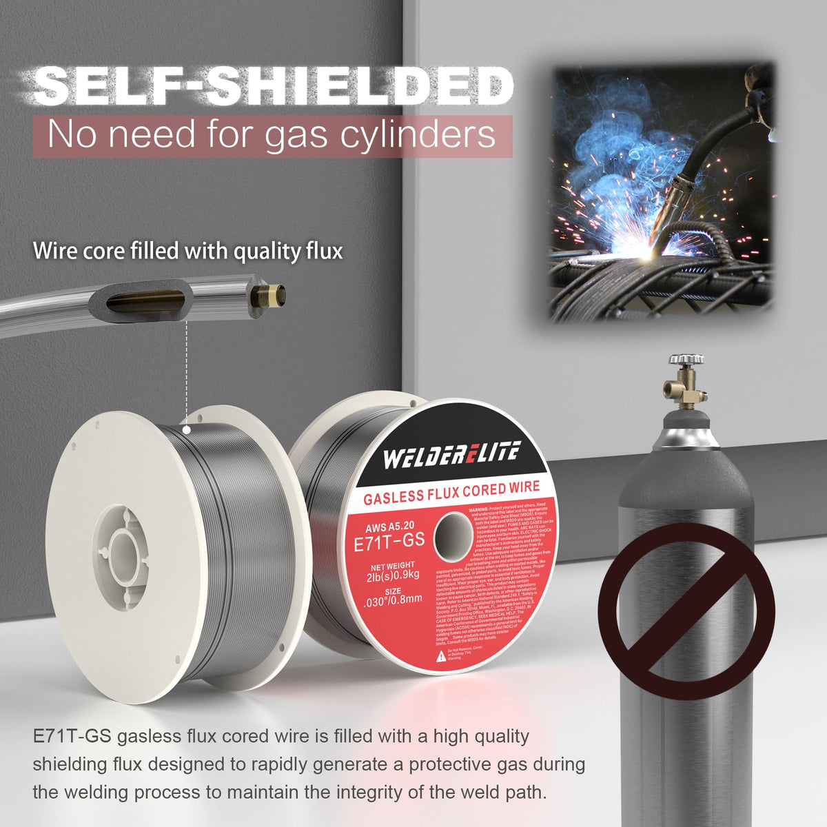 WelderElite compatible with galvanized, stainless, and mild steel surfaces.
